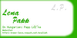 lena papp business card